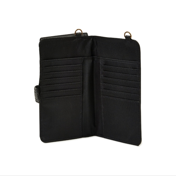 Time and Tru Women's Natalie Phone Case Cellie Wallet on a String Black - Picture 3 of 5